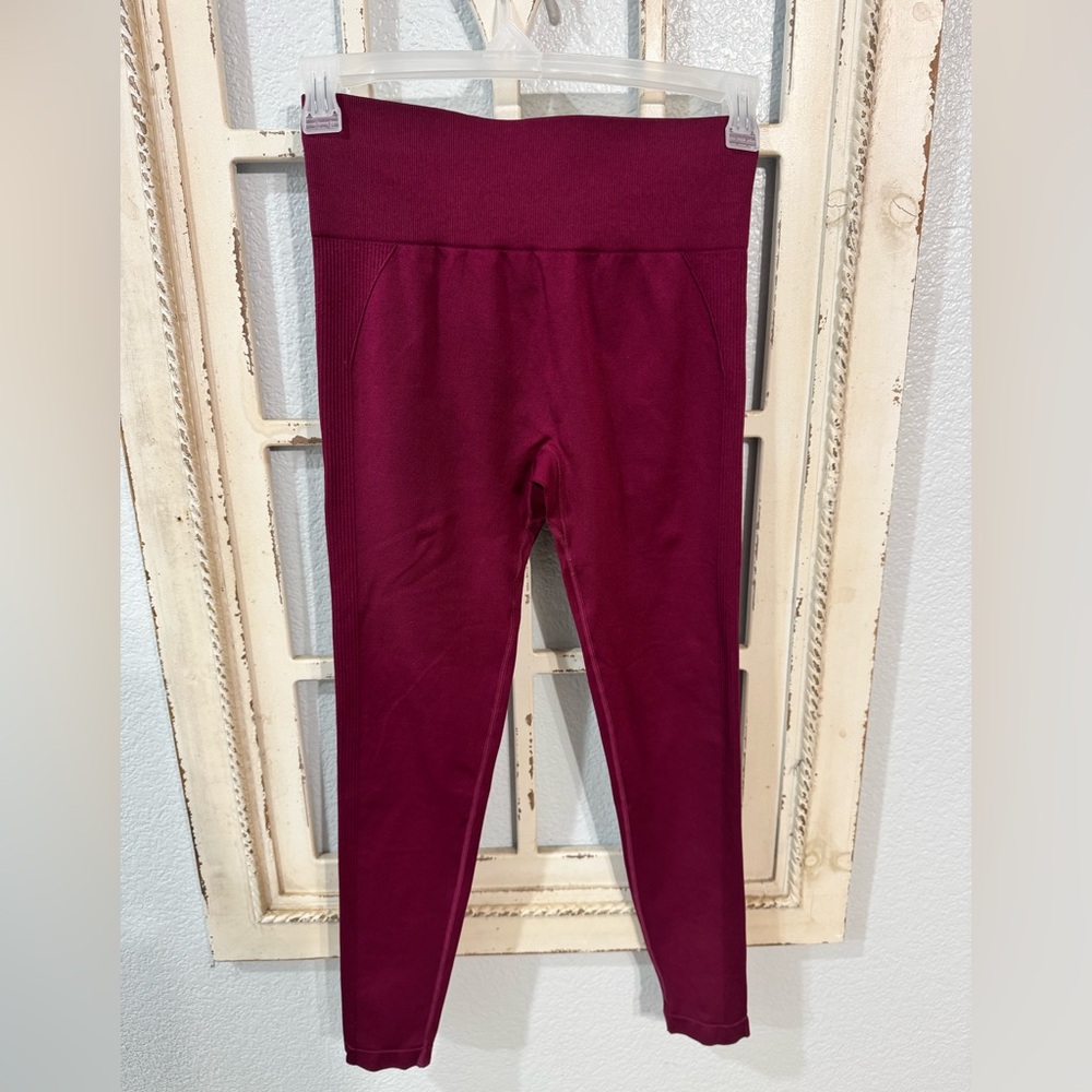 Burgundy Leggings Large